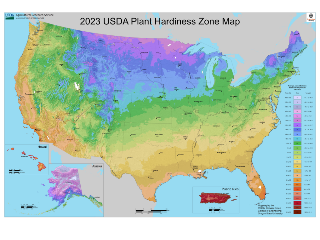 2023 USDA Plant Hardiness Zone Map
